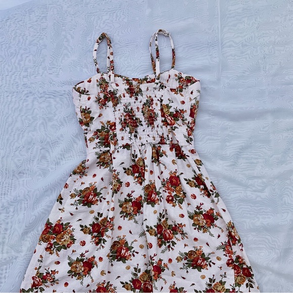 fall floral button up dress - Picture 4 of 4